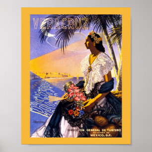 Veracruz Mexiko Vintage Reiseposter Restauriert Poster