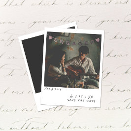 Veraltete Sofortbild-Hochzeitseinladungskarte Feiertagskarte