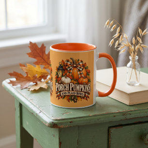 Verandapürbis-Plaidbögen Herbst Cottagecore Tasse