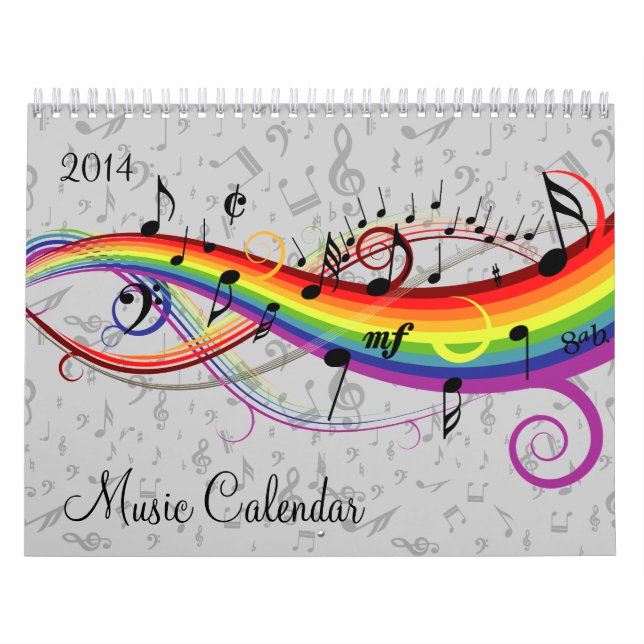Veränderbarer Jahr-Musik-Kalender Kalender (Titelbild)