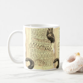 Veränderte Kunst Voynich-Manuskript-Seiten Schlang Kaffeetasse