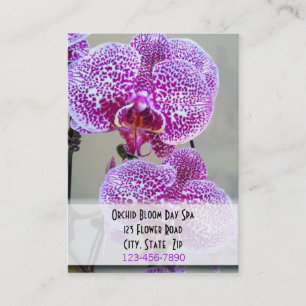 Veränderte lila Orchideen-Foto-Verabredung Terminkarte