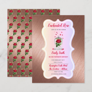 VERÄNDERTE ROSE Geburtstag Einladung Märchen