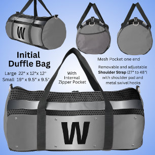 Veränderung anfänglich, silbermetallisch duffle bag