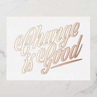 Veränderung ist eine gute Ankündigung, die sich be Folien Feiertagspostkarte