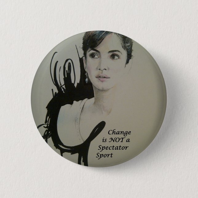 Veränderung ist nicht spektakulär Sport Art Print Button (Vorderseite)