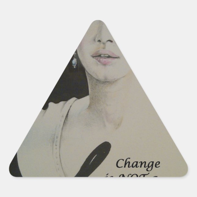 Veränderung ist nicht spektakulär Sport Art Print Dreieckiger Aufkleber (Vorderseite)