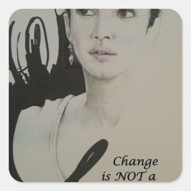 Veränderung ist nicht spektakulär Sport Art Print Quadratischer Aufkleber (Vorderseite)