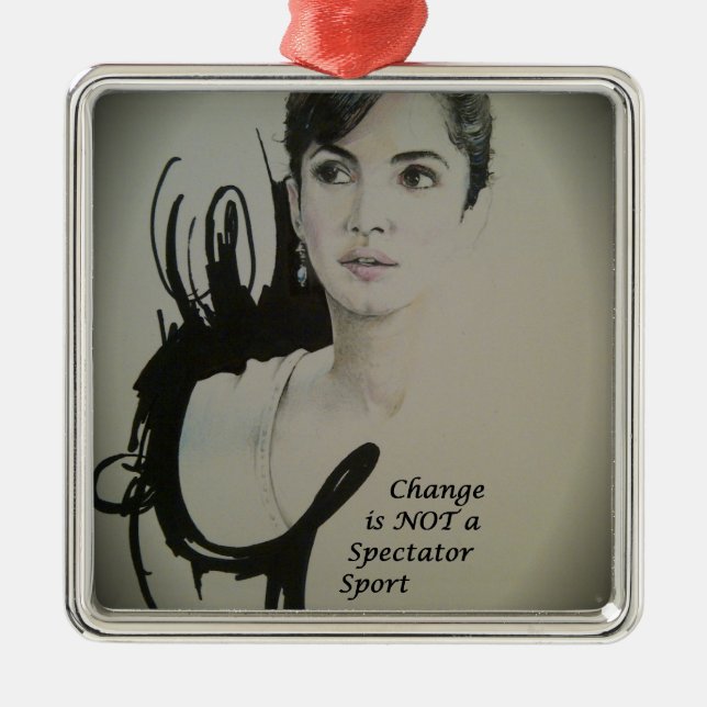 Veränderung ist nicht spektakulär Sport Art Print Silbernes Ornament (Vorne)