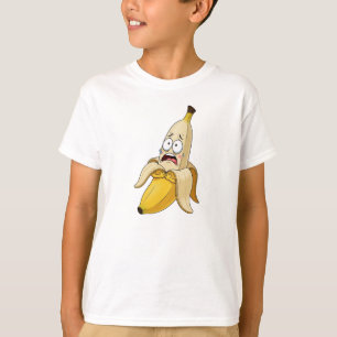 Verängstigte Banane – Lustiger Cartoon-Frucht T-Shirt