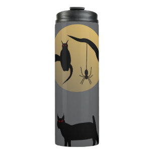 Verängstigter Vollmond-Thermal-Tumbler Thermosbecher