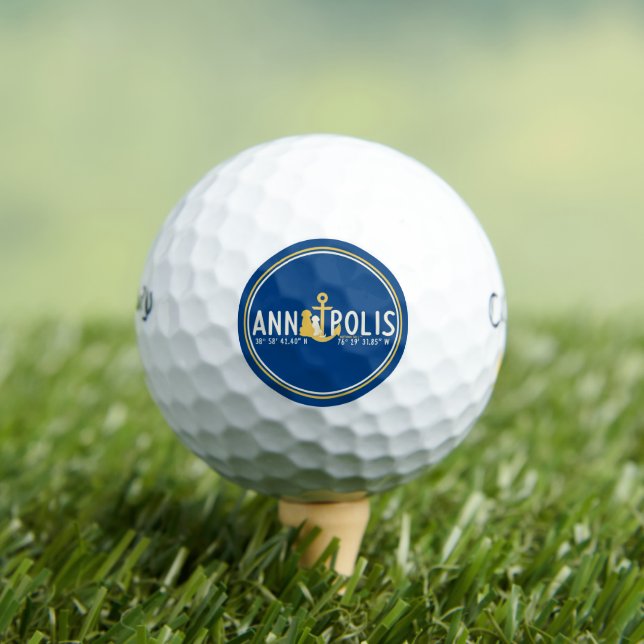 Verankert in Annapolis Dog Golf Balls Set Golfball (Insitu T-Shirt)