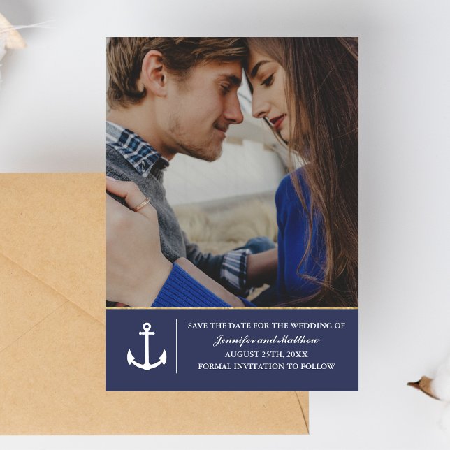 verankert in der Liebe Nautic Rustic Anchor Save The Date (Von Creator hochgeladen)