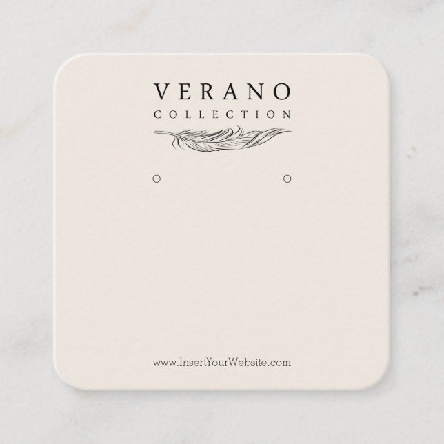 Verano Earring Quadratische Visitenkarte (Vorderseite)
