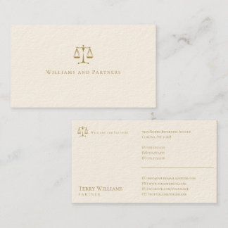 VERANSTALTER AUF RECHT | Eleganter Klassiker Golde Visitenkarte