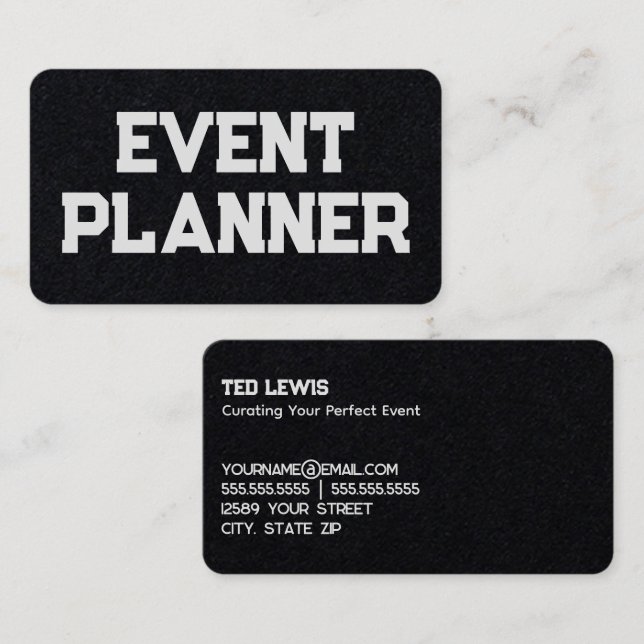 Veranstalter: Eventplaner Visitenkarte (Vorne/Hinten)