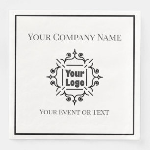 Veranstaltung "Black & White Custom Logo Company" Serviette