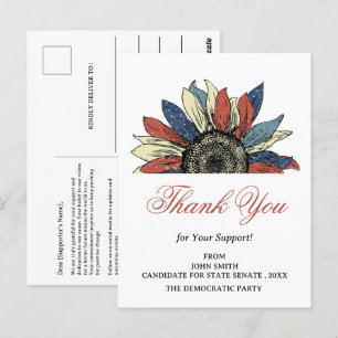 Veranstaltung Dank an die politischen Kampagnenunt Postkarte