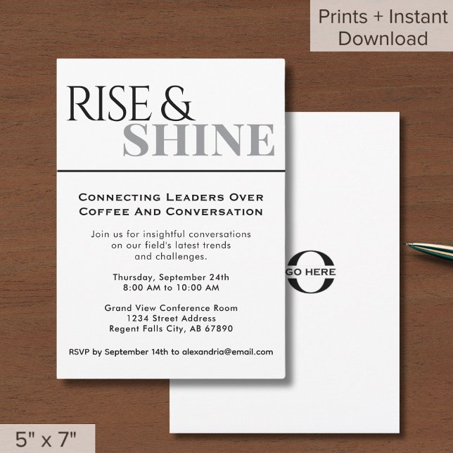 Veranstaltung "Rise and Shine Business Networking" Einladung (Von Creator hochgeladen)