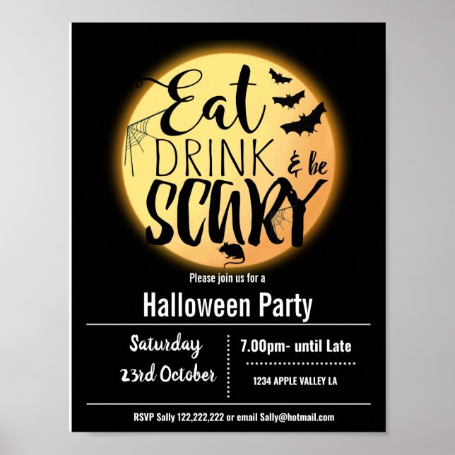 Veranstaltung zum Thema Halloween-Party Poster (Vorne)