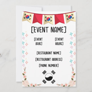 Veranstaltungen und Einweihung im koreanischen Res Einladung