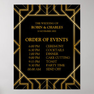 Veranstaltungskalender Gatsby Art Deco Poster