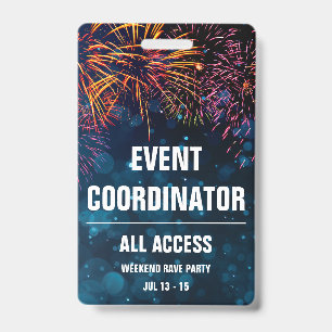 Veranstaltungskoordinator All-Access-Veranstaltung Ausweis