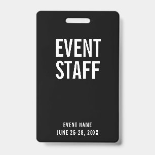 Veranstaltungspersonal Black All Access Pass Ausweis