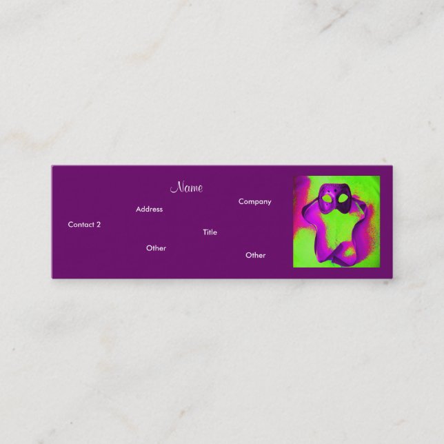 Veranstaltungsplaner - Masquerade II Mini Visitenkarte (Vorderseite)