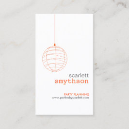 Veranstaltungsplaner, Party Planner Business Card Visitenkarte