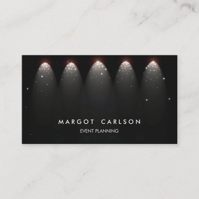 Veranstaltungsplaner und Entertainment Stars und L Visitenkarte (Vorderseite)