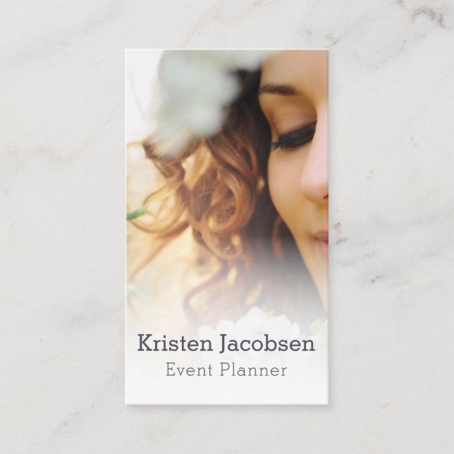 Veranstaltungsplaner Weibliches Geschäft Visitenkarte (Vorderseite)