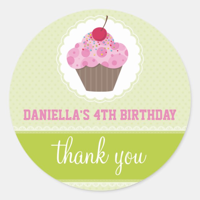VERANSTALTUNGSSTÜCK :: Cupcake 2 Runder Aufkleber (Vorderseite)