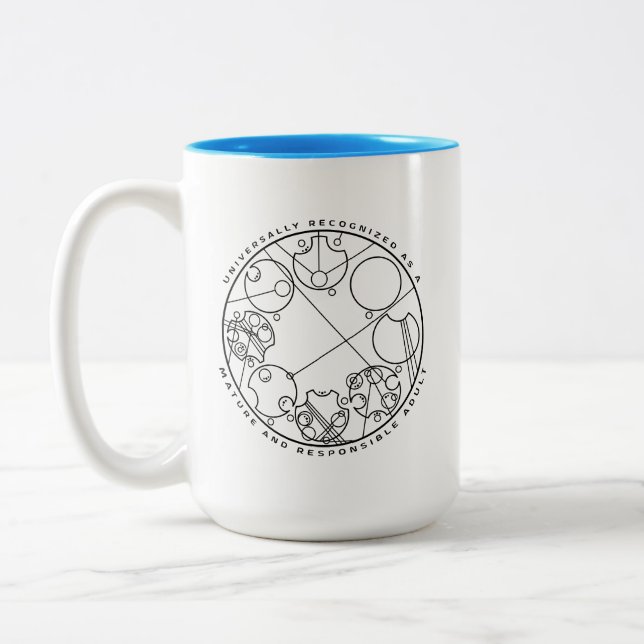 Verantwortlicher Erwachsener - Circular Gallifreya Zweifarbige Tasse (Links)