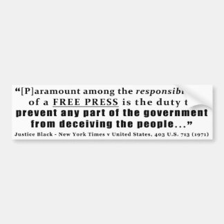 Verantwortung eines freie Presse-Zitats Autoaufkleber