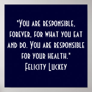 Verantwortung für den Gewichtsverlust 7 Poster