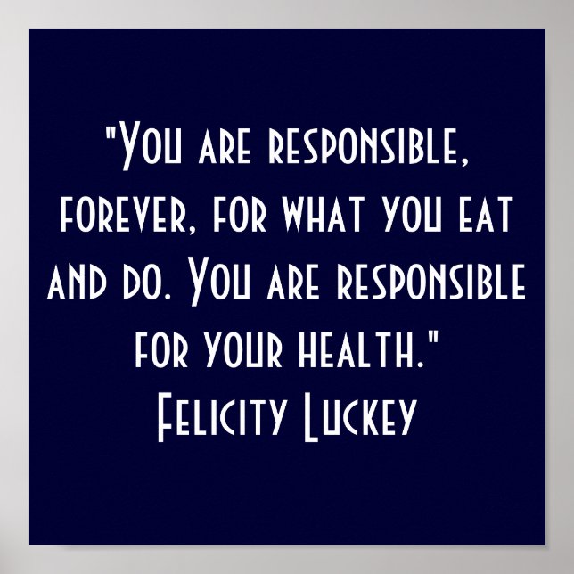 Verantwortung für den Gewichtsverlust 7 Poster (Vorne)