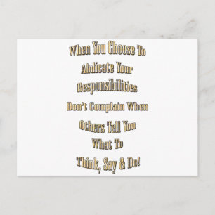 Verantwortung Postkarte