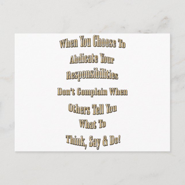 Verantwortung Postkarte (Vorderseite)