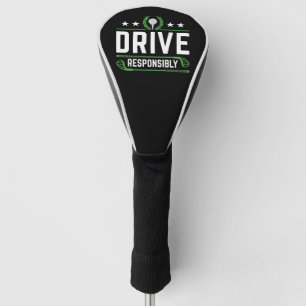 Verantwortungsvoll fahren golf headcover