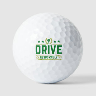 Verantwortungsvoll fahren golfball