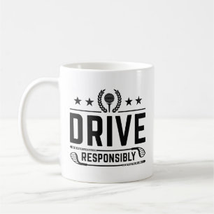 Verantwortungsvoll fahren kaffeetasse