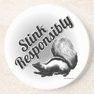 Verantwortungsvoll stinken getränkeuntersetzer