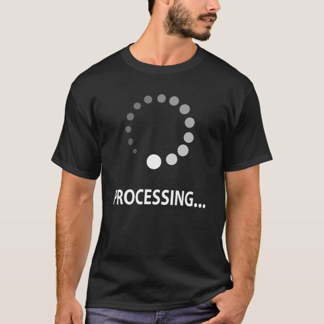 Verarbeitung von Funny Geek Nerd T Shirt (Vorderseite)