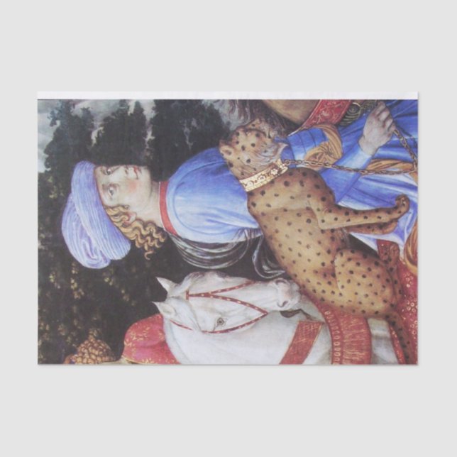 Verarbeitung von Magus Melchior, Pferdereiter, Wil Seidenpapier (Vorderseite)