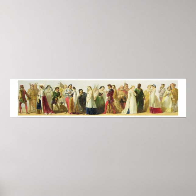 Verarbeitung von Zeichen aus Shakespeare (Öl auf Poster (Vorne)