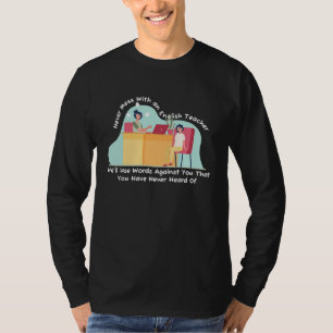 Verärgere niemals einen Englischlehrer Grammatik T-Shirt