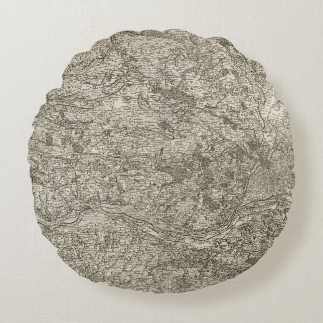 Verärgert Rundes Kissen (Vorderseite)