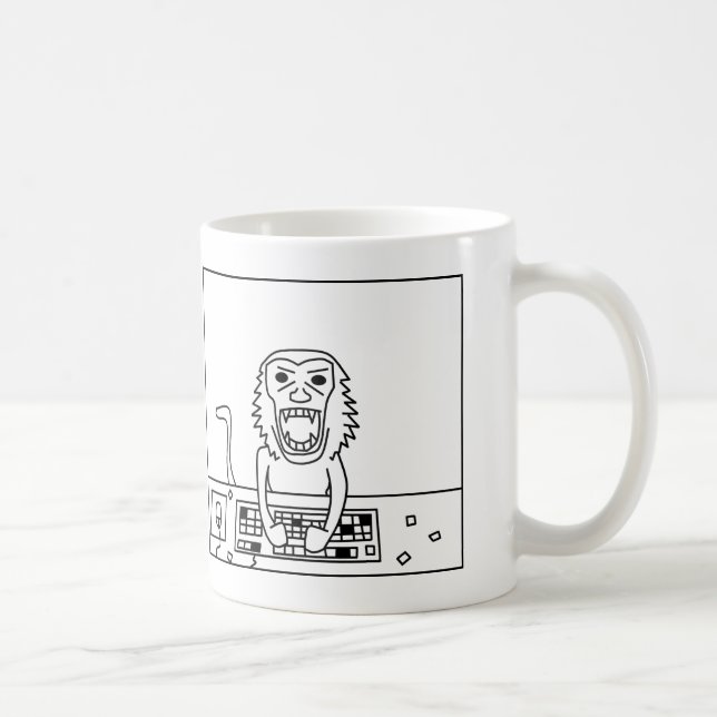 Verärgerte Affe-Tasse Tasse (Rechts)