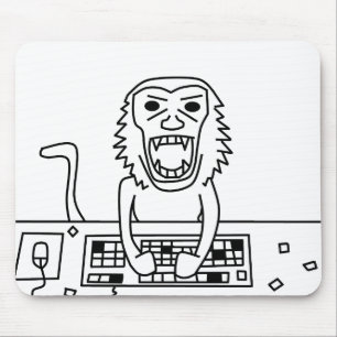 Verärgerte AffeMausunterlage Mousepad
